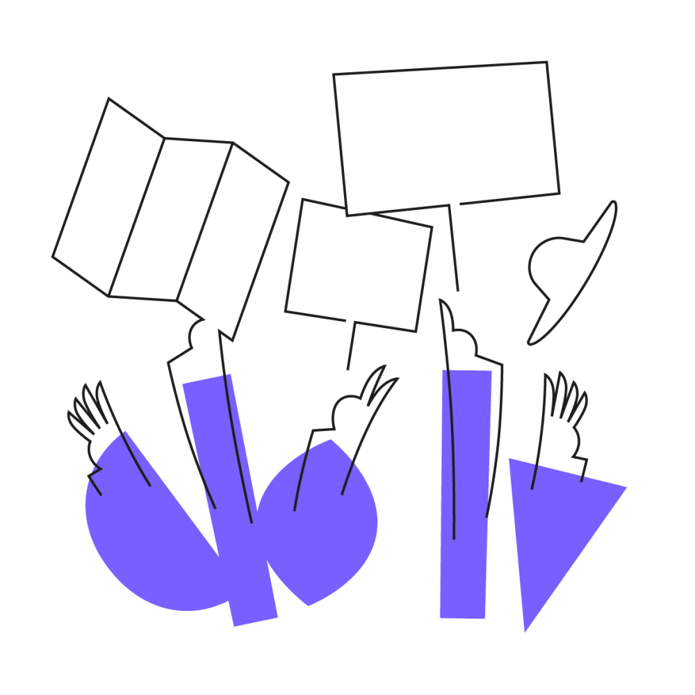 Illustration von Händen