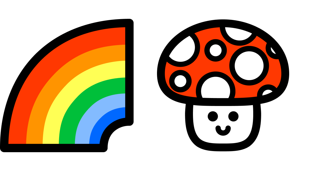 Regenbogen-Emoji, Pilz-Emoji